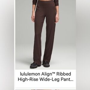 ALIGN RIBBED HR WIDE LEG PANT *TALL